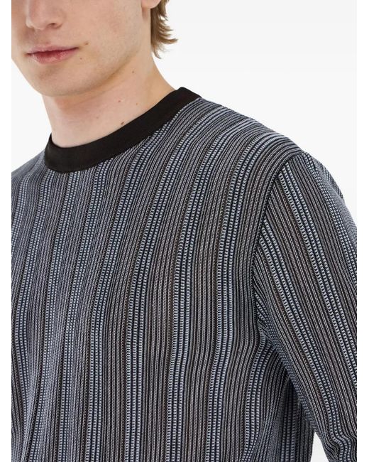 Ferragamo Gray Crew-Neck Sweater for men