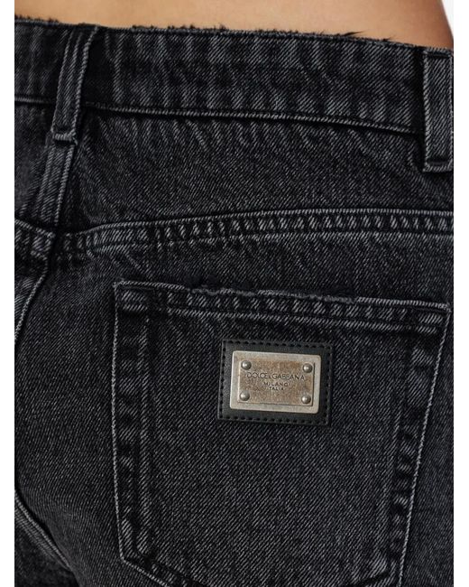 Dolce & Gabbana Black Short À Plaque Logo