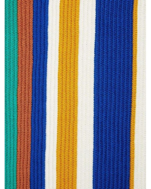 LaDoubleJ Blue Bay Polo Stripe-Pattern Jumper