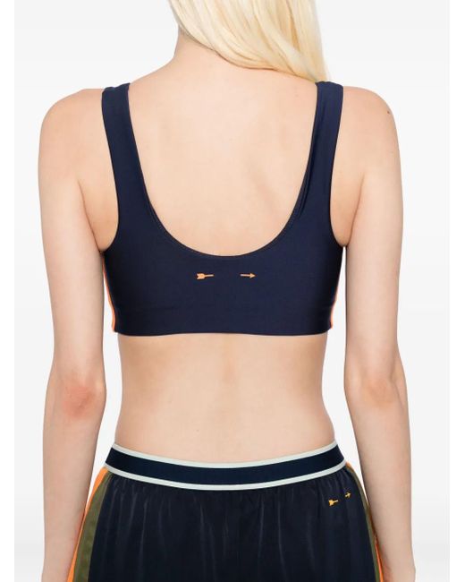 The Upside Blue Oxford Sport Bra