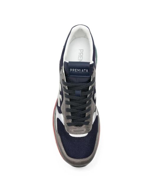 Premiata White Mick Suede Sneakers for men