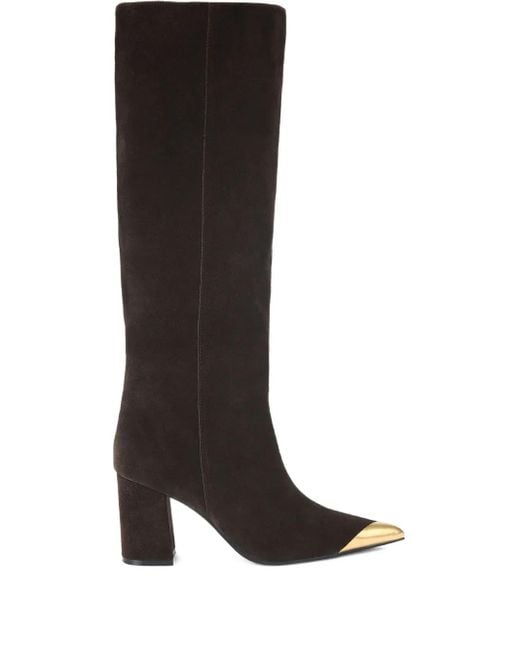 Kurt Geiger Black 80Mm Regent Cap Pointed Knee-High Boots