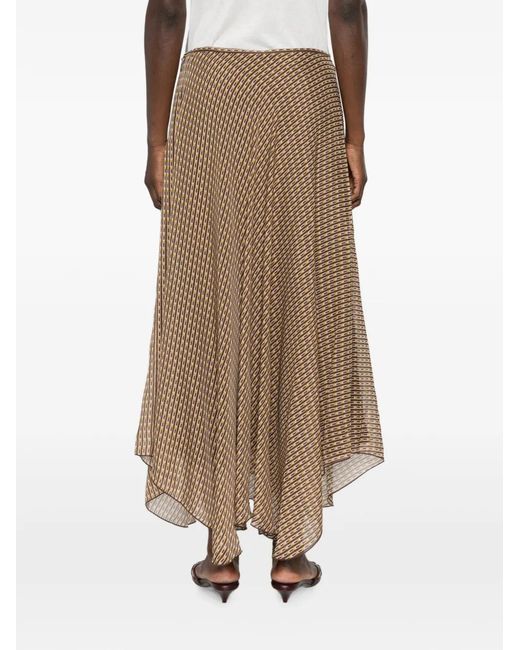 Sir Brown Cooper Geometric-Pattern Maxi Skirt