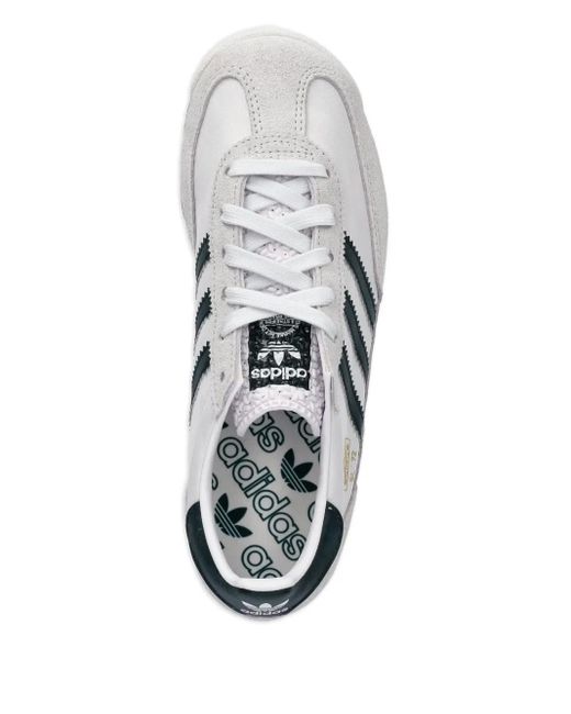 Adidas White Sl 72 3-Stripe Sneakers