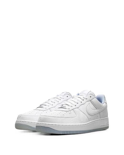 Nike White X Kobe Bryant Air Force 1 Snakeskin-Effect Low-Top Sneakers for men