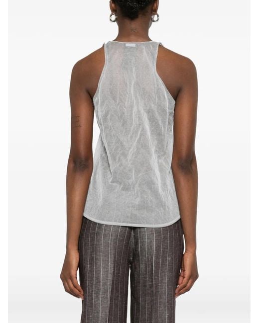 Giorgio Armani White Sheer Vest
