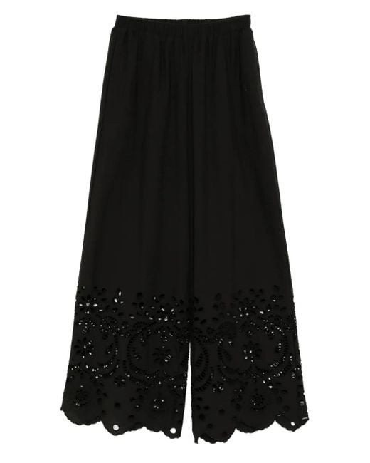 Bambah Black Eyelet Trousers