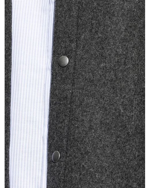 A.P.C. Gray Buttoned Wool Shirt for men