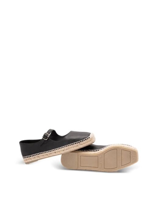Castaner Black Buckle-Strap Espadrilles