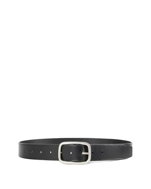 Ann Demeulemeester White Oval-Buckle Belt for men