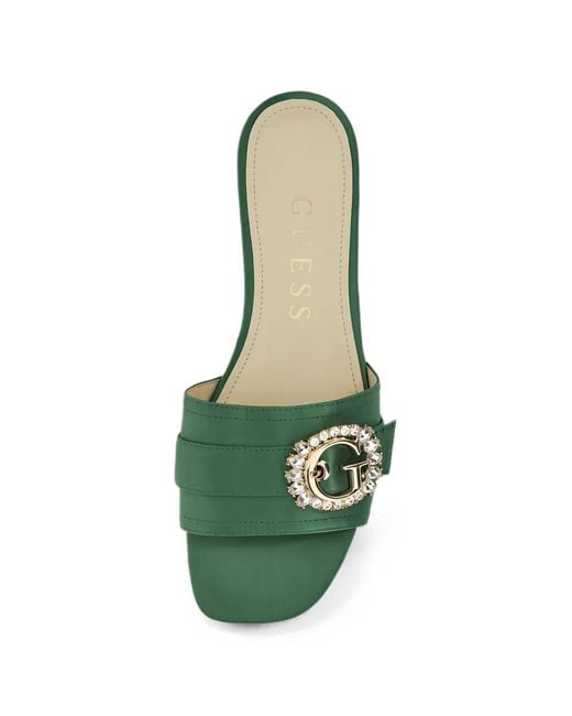 Guess Green Jolly Tweed Sandals