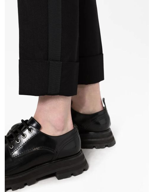 Thom Browne Black Cropped Tailored Trousers