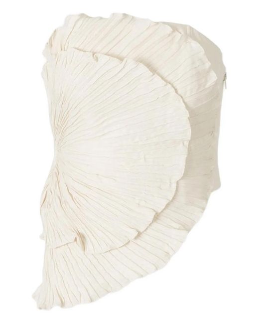 ANDRES OTALORA White Las Olas Pleated Top