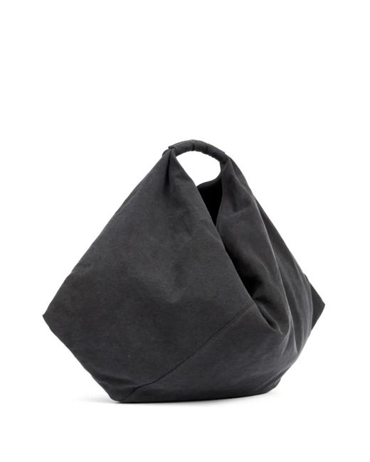 MM6 by Maison Margiela Black Canvas Japanese Shopping Bag