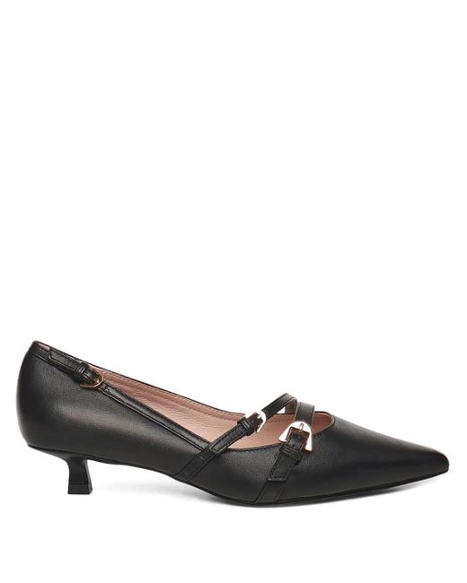 Coccinelle Black 30Mm Fernanda Buckle-Strap Heeled Pumps