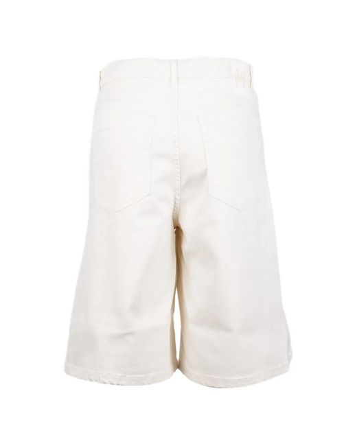 Marella White Drawstring Shorts