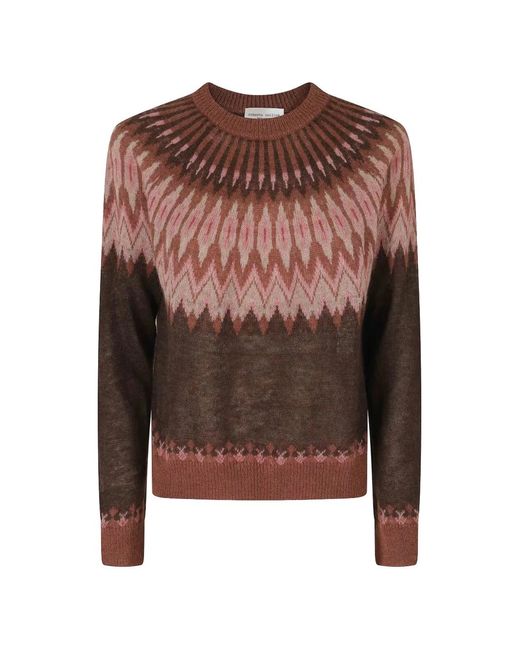 Roberto Collina Brown Fair Isle-Pattern Sweater