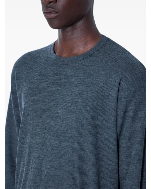Ssstein Blue Textured-Knit Sweater for men