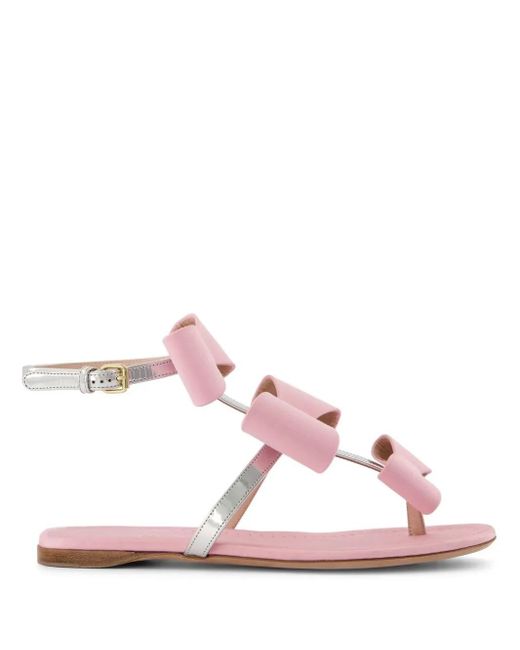 Sandalias con detalle de lazo Giambattista Valli de color Pink