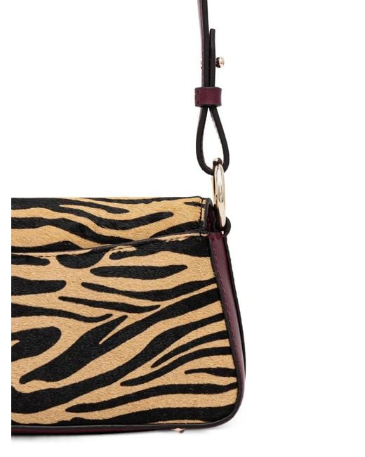 Guess Metallic Domitilla Zebra-Print Shoulder Bag