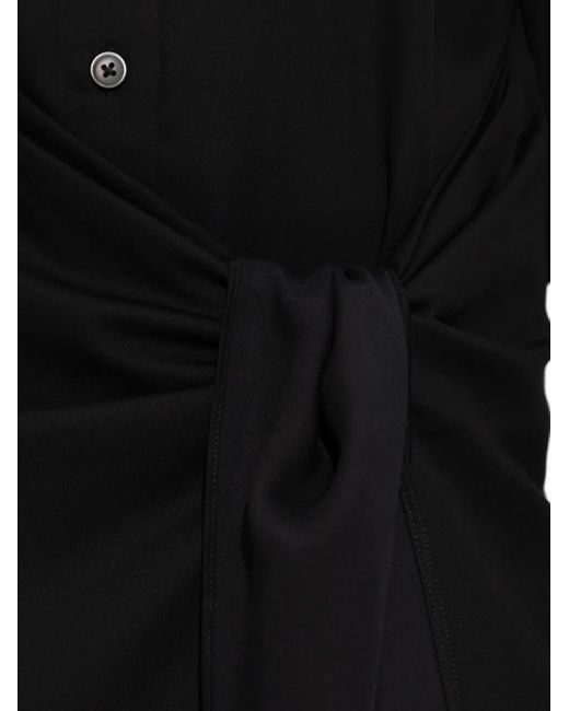 DIESEL D-Iletta Midi-Jurk Met Knopen En Geknoopt Detail in het Black