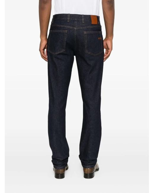 Zegna Blue Five-Pocket Jeans for men