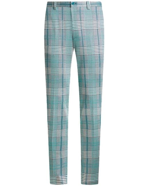 Etro Blue Glen Trousers for men