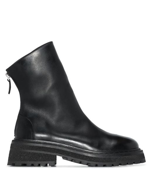 Marsèll Black Leather Ankle Boots