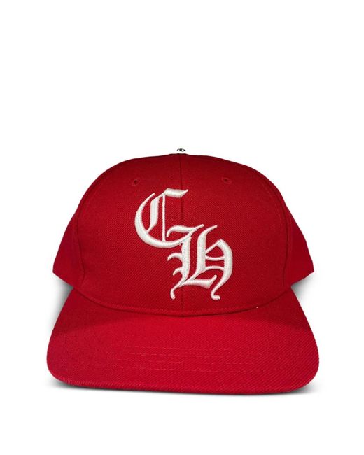 Chrome Hearts Red Essentials La Exclusive Baseball Wool Cap for men
