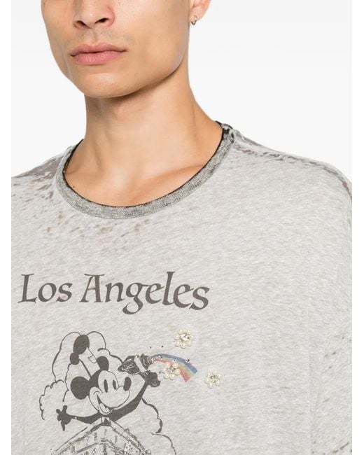 PALY White Mythss Graphic-Print T-Shirt for men