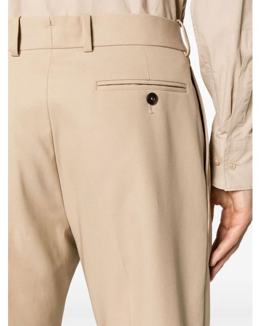 McQueen Natural Mid-Rise Twill-Weave Tailored Trousers for men