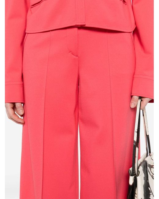 Dorothee Schumacher Pink Emotional Essence High-waist Wide-leg Trousers