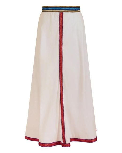 Rosie Assoulin Pink Quartered A-Line Midi Skirt