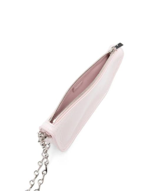 Burberry Pink Asymmetric Leather Crossbody Bag