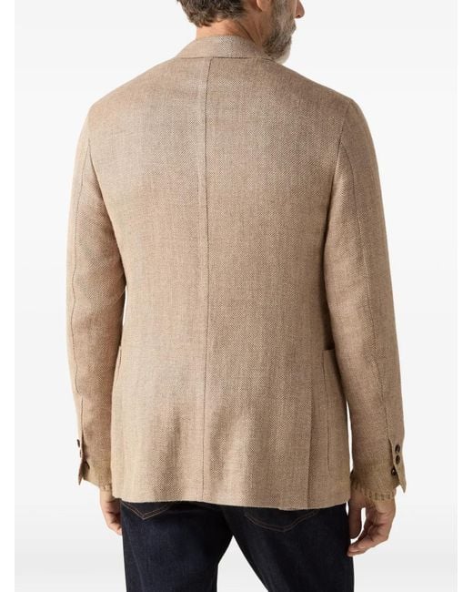 Zegna Natural Patch-Pocket Blazer for men