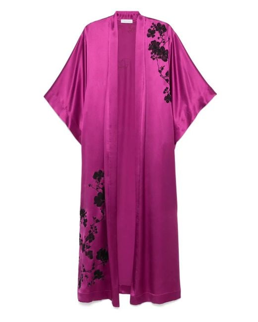 Carine Gilson レースディテール ローブ Purple