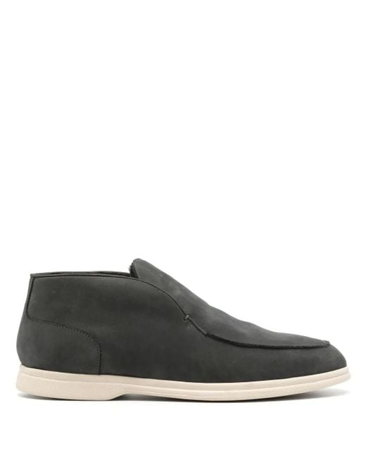 Corneliani Green Leather Loafers for men