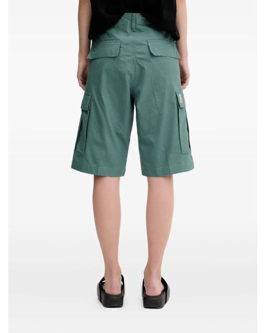 Carhartt Green Cargo-Pocket Shorts