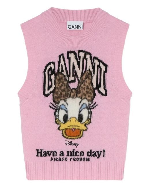 Ganni Pink X Disney Graphic Vest