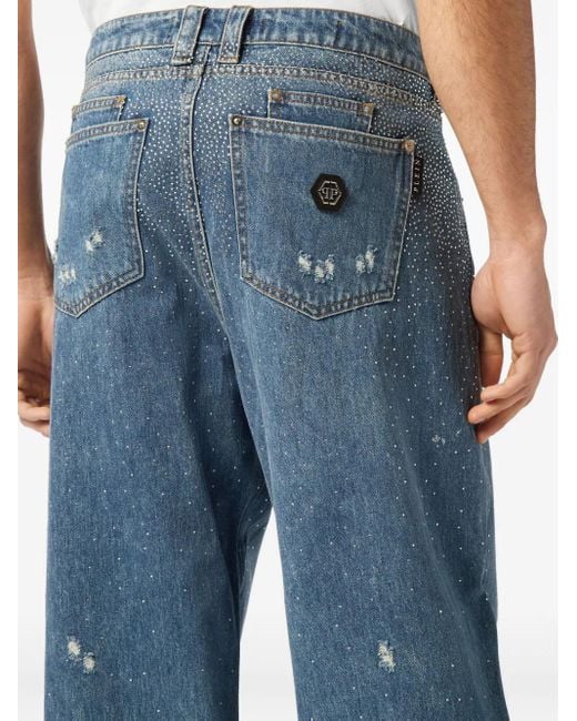 Vaqueros Beach Boy Philipp Plein de hombre de color Blue