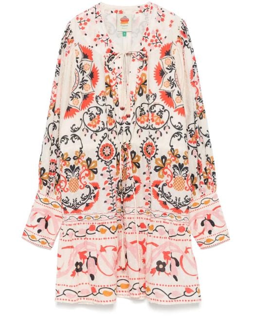 Farm Rio Pink Mandala Mini Dress