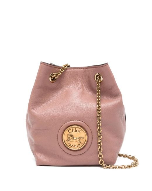 Chloé ホースメダル バケットバッグ ミニ Pink