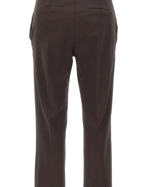 Kaos Gray Straight-Leg Slit-Hem Trousers