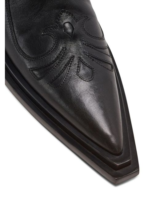 Botas estilo western Dan con tacón de 65 mm Balmain de hombre de color Black