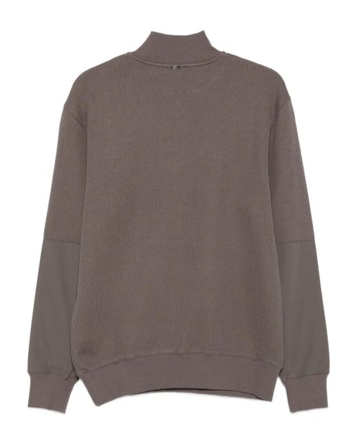 Herno Brown Ribbed High-Neck Sweater for men