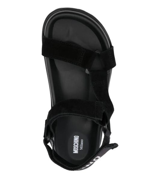 Moschino Black Suede Sandals