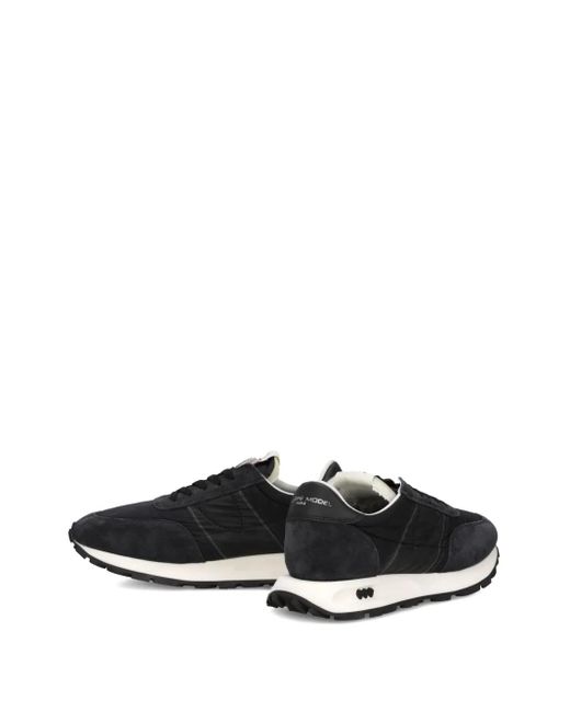 Philippe Model Black Panelled Running Sneakers