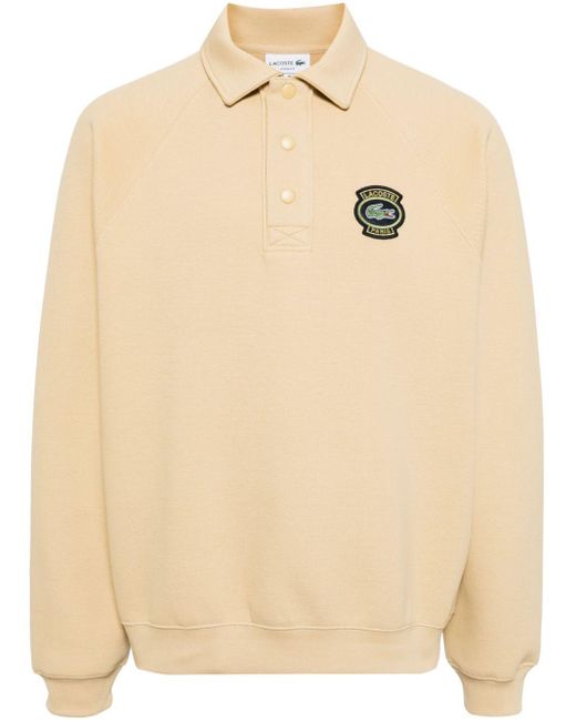 Lacoste Natural Logo-embroidered Polo Jumper for men