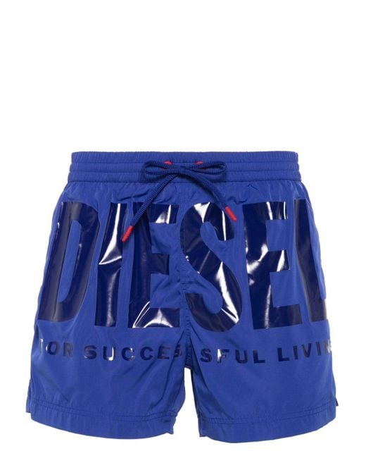 DIESEL Blue Bmbx-ken Swim Shorts for men