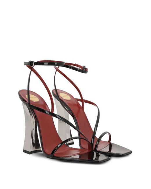 サンダル・ミュール SAINT LAURENT ZORA SANDALS IN PATENT LEATHER Saint Laurent Zora Sandals in White | Lyst